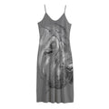 Monochrome Shar Pei Print Jersey Midi Cami Dress