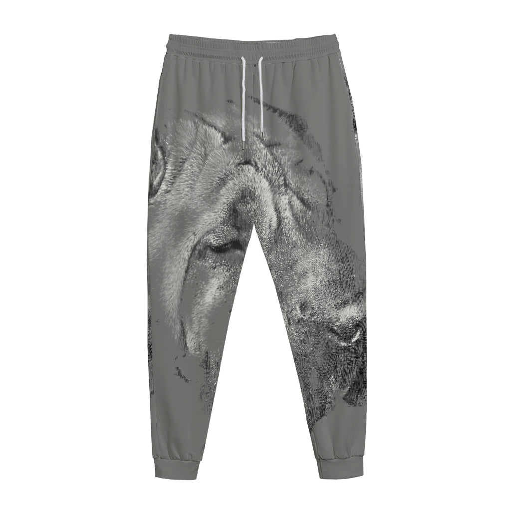 Monochrome Shar Pei Print Jogger Pants