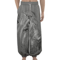 Monochrome Shar Pei Print Lantern Pants