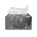 Monochrome Shar Pei Print Leather Tissue Box Cover