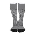 Monochrome Shar Pei Print Long Socks
