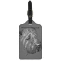 Monochrome Shar Pei Print Luggage Tag