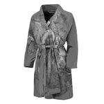 Monochrome Shar Pei Print Men's Bathrobe
