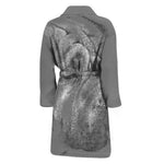 Monochrome Shar Pei Print Men's Bathrobe