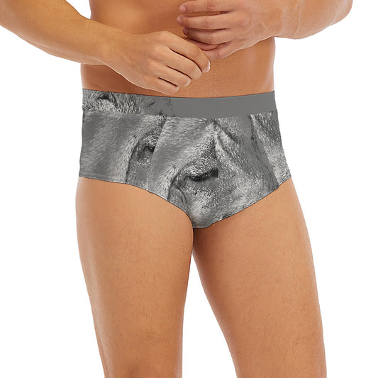 Monochrome Shar Pei Print Men's Briefs