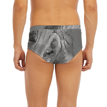 Monochrome Shar Pei Print Men's Briefs