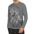 Monochrome Shar Pei Print Men's Long Sleeve Rash Guard