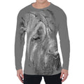 Monochrome Shar Pei Print Men's Long Sleeve T-Shirt