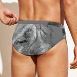 Monochrome Shar Pei Print Men's Swim Briefs