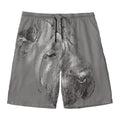 Monochrome Shar Pei Print Men's Swim Trunks