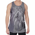 Monochrome Shar Pei Print Men's Velvet Tank Top