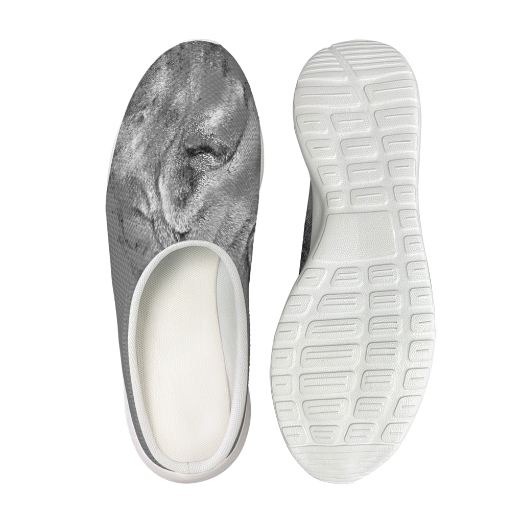 Monochrome Shar Pei Print Mesh Casual Shoes