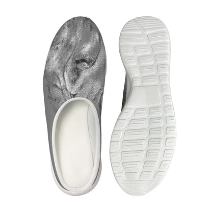 Monochrome Shar Pei Print Mesh Casual Shoes