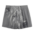 Monochrome Shar Pei Print Mesh Shorts