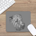 Monochrome Shar Pei Print Mouse Pad