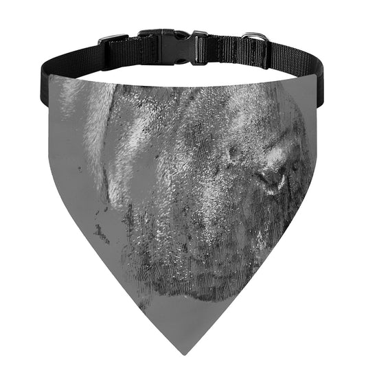 Monochrome Shar Pei Print Over The Collar Dog Bandana