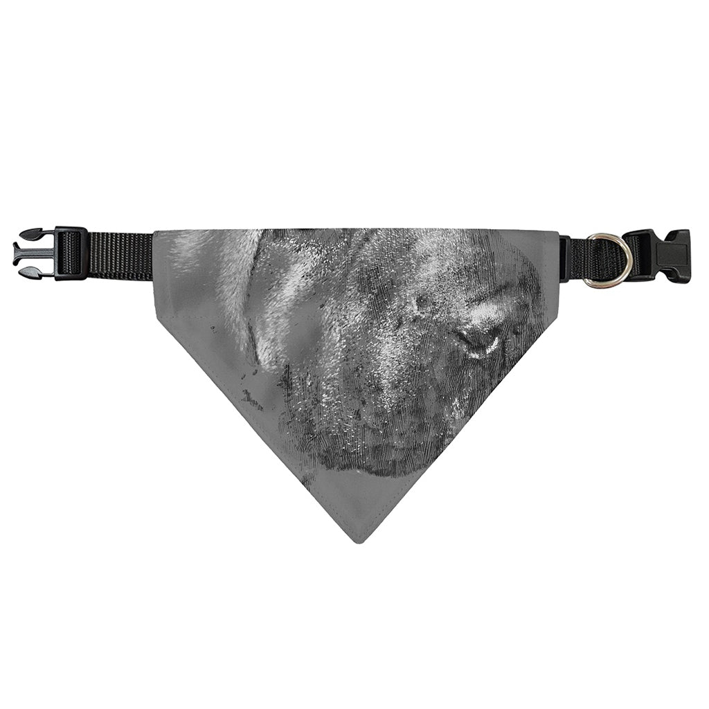 Monochrome Shar Pei Print Over The Collar Dog Bandana