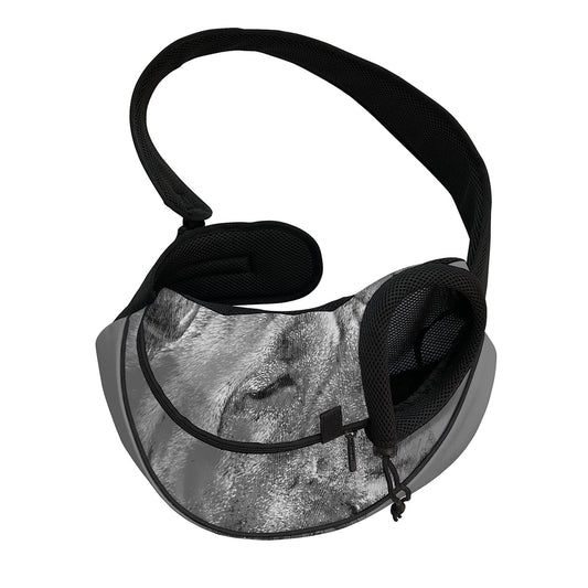 Monochrome Shar Pei Print Pet Sling Carrier