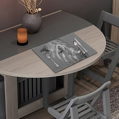 Monochrome Shar Pei Print Placemat