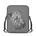 Monochrome Shar Pei Print Rectangular Crossbody Bag