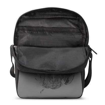 Monochrome Shar Pei Print Rectangular Crossbody Bag