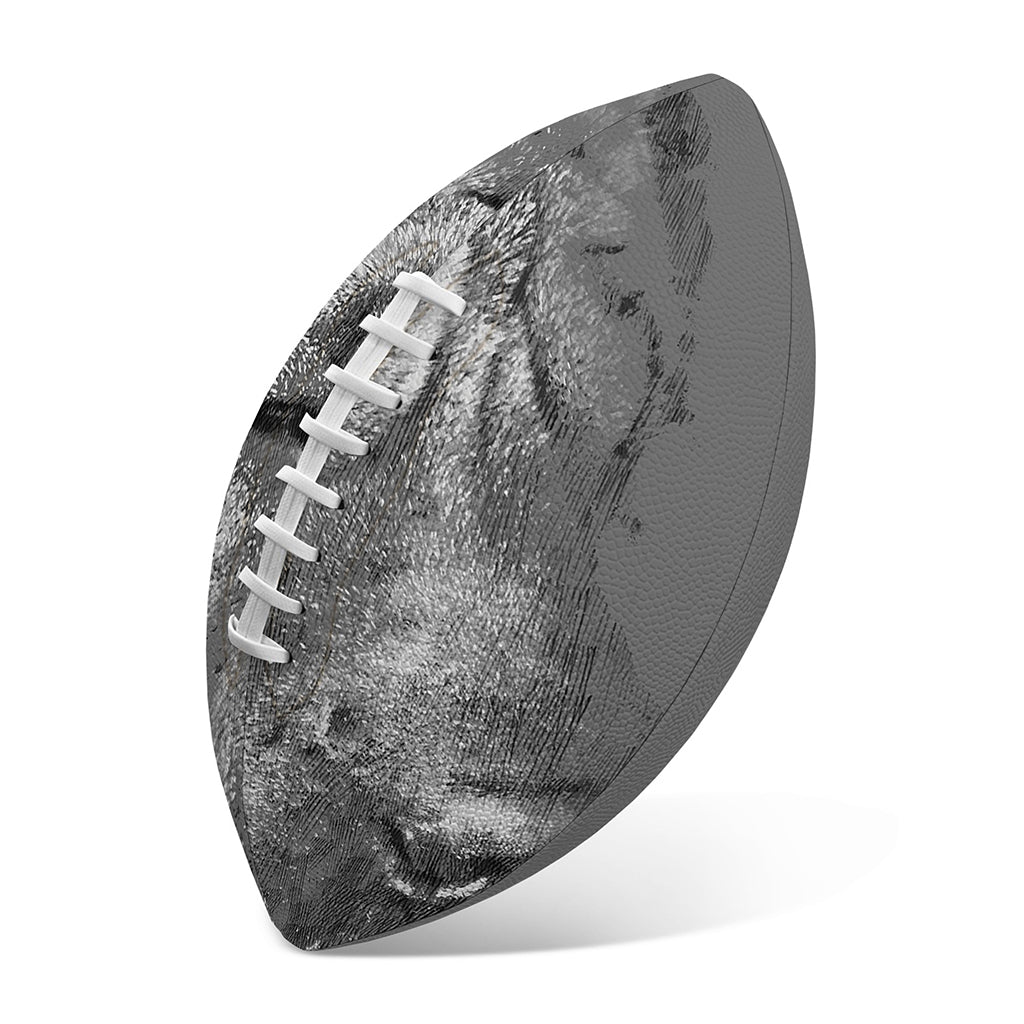Monochrome Shar Pei Print Rugby Ball