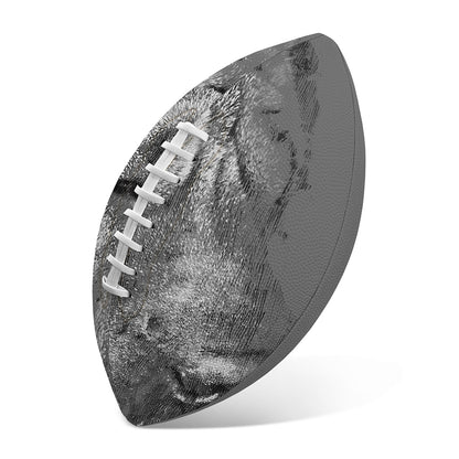 Monochrome Shar Pei Print Rugby Ball
