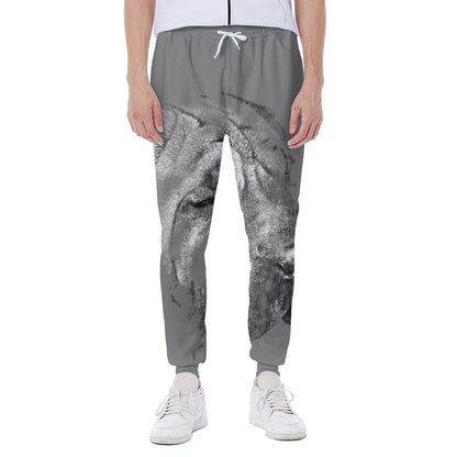 Monochrome Shar Pei Print Scuba Joggers