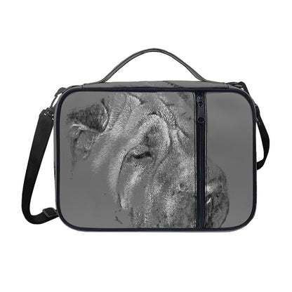 Monochrome Shar Pei Print Shoulder Strap Bible Bag