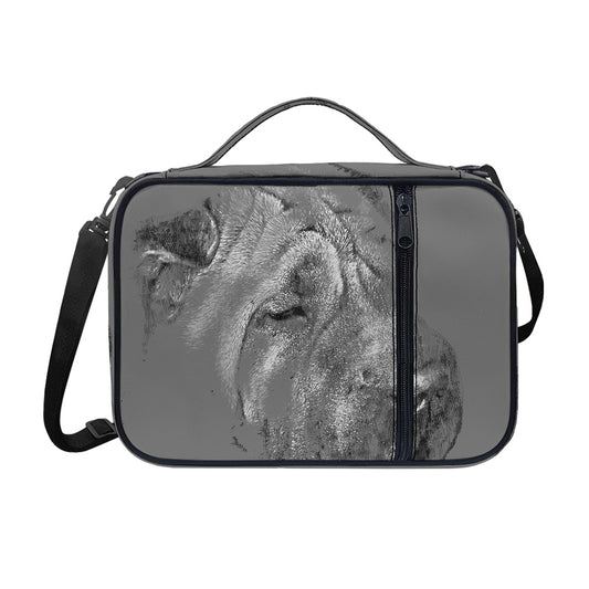 Monochrome Shar Pei Print Shoulder Strap Bible Bag
