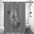 Monochrome Shar Pei Print Shower Curtain