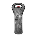 Monochrome Shar Pei Print Single Neoprene Wine Tote