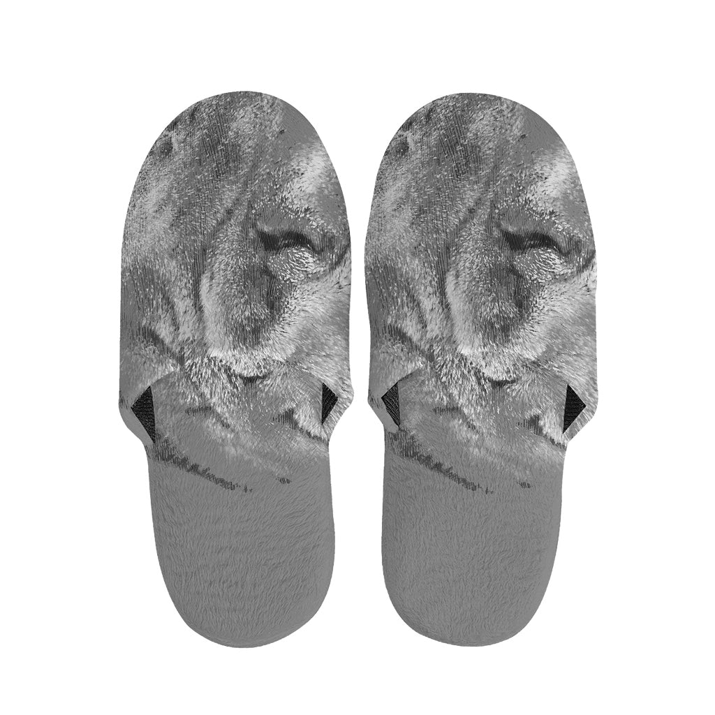 Monochrome Shar Pei Print Slippers