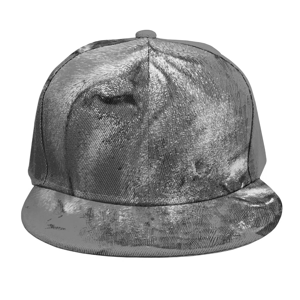 Monochrome Shar Pei Print Snapback Cap