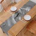Monochrome Shar Pei Print Table Runner