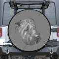 Monochrome Shar Pei Print Tire Cover
