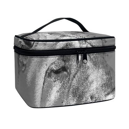 Monochrome Shar Pei Print Travel Makeup Bag