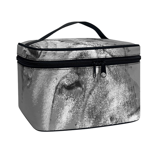 Monochrome Shar Pei Print Travel Makeup Bag