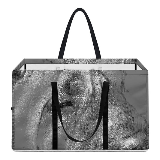 Monochrome Shar Pei Print Utility Tote Bag