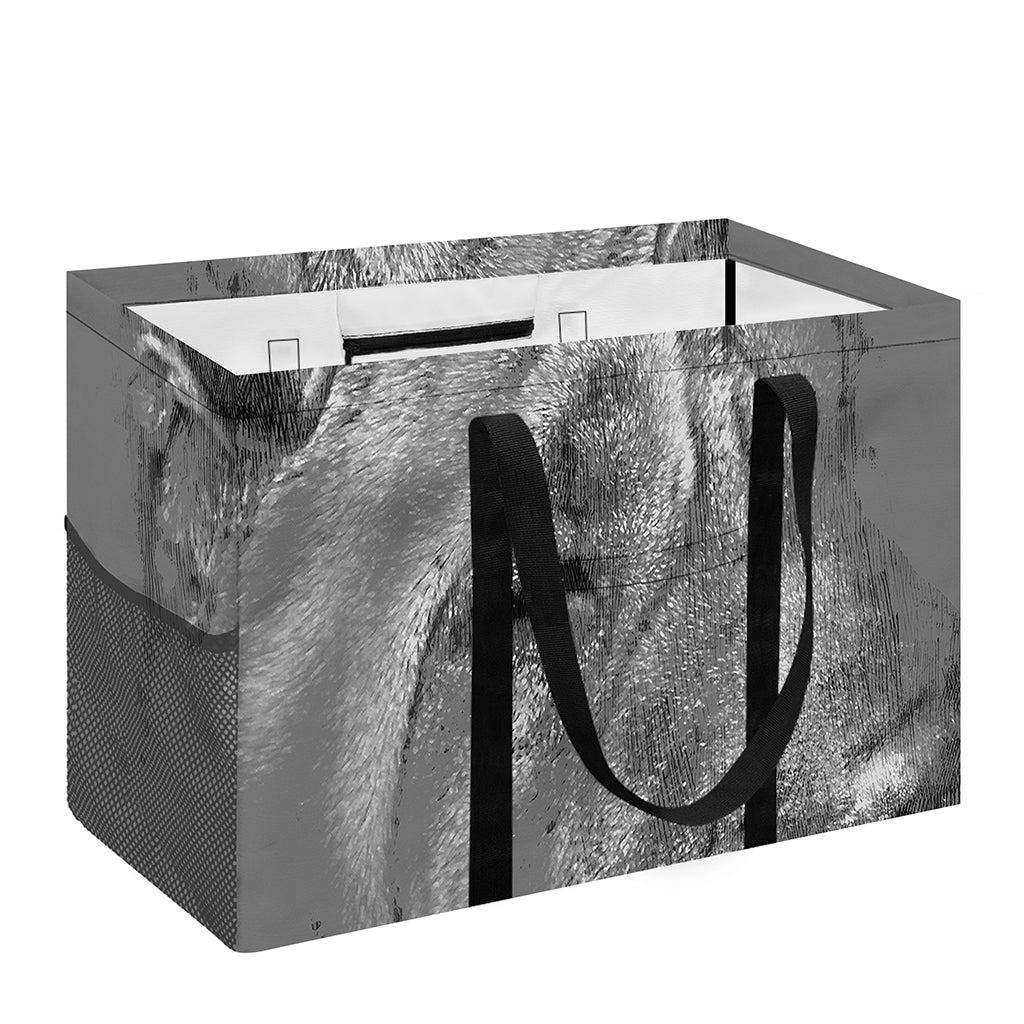 Monochrome Shar Pei Print Utility Tote Bag