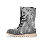 Monochrome Shar Pei Print Winter Boots