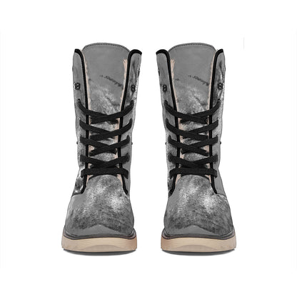 Monochrome Shar Pei Print Winter Boots