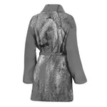 Monochrome Shar Pei Print Women's Bathrobe