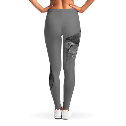 Monochrome Shar Pei Print Women's Leggings