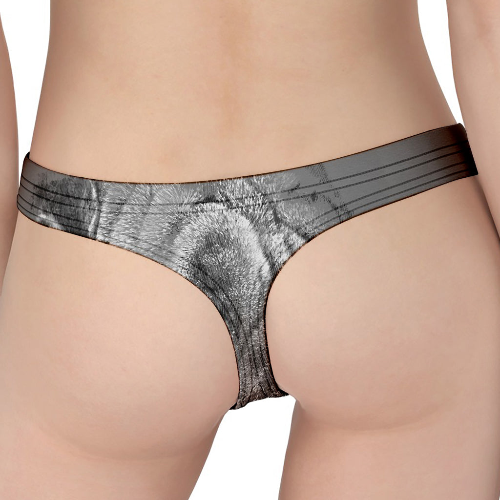 Monochrome Shar Pei Print Women's Thong