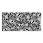 Monochrome Skull Flowers Pattern Print Beach Towel