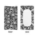 Monochrome Skull Flowers Pattern Print Changing Pad Cover