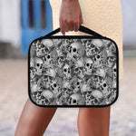 Monochrome Skull Flowers Pattern Print Classic Bible Case