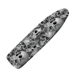 Monochrome Skull Flowers Pattern Print Ironing Board Cover