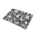 Monochrome Skull Flowers Pattern Print Pet Cooling Mat Cover